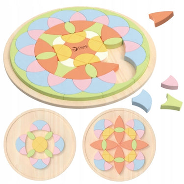 Classic world klassieke wereld mandala puzzel - houten bloemen mozaïek