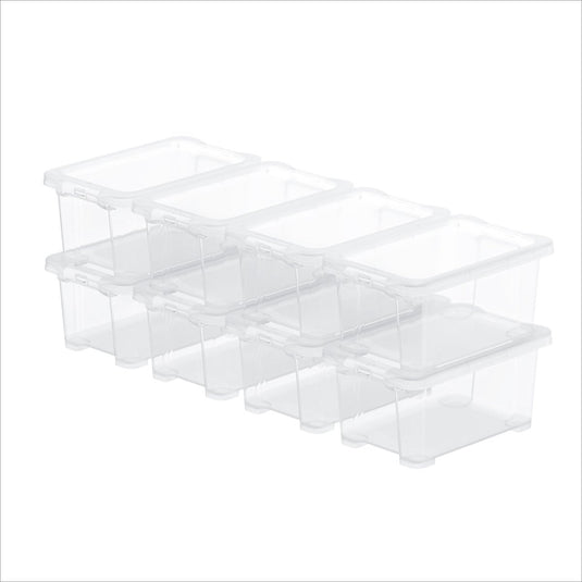 Rotho core basic opbergbox - set van 8 - stapelbaar - 4 ltr