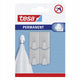 Tesa permanent serie - metalen wandhaken - 4 stuks - zelfklevend - zilver