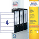 Avery ordnerrugetiketten, wit, 192,0 x 59,0 mm, permanent klevend