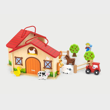 Vigatoys http: www.cchobby.nl viga-boerderijset-h-13-cm-l-23-cm-b-17-cm-1-stuk