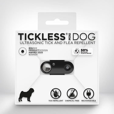 Tickless mini dog - black - anti teek - herlaadbaar