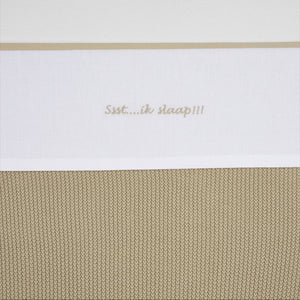 Meyco baby ssst...ik slaap!! wieglaken - sand - 75x100cm - 0.3 tog