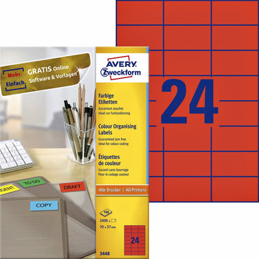 Avery etiketten 200 stuks wit