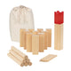 Goki houten kubb spel in katoenen zak, 21dlg.
