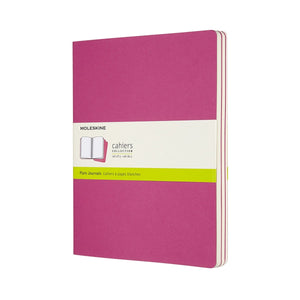 Moleskine cahier journals - extra large - blanco - roze - set van 3