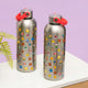 Paladone super mario metalen drinkfles met draaglus – rvs fles 500 ml –