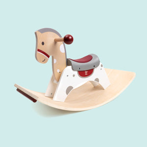 Hape 2-in-1 hobbelpaard met balansboard - houten schommelpaard baby vanaf 12 maanden