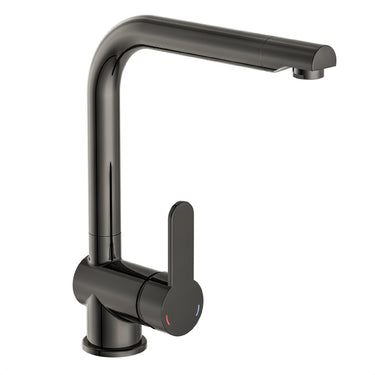 Schütte rio design keukenkraan - mengkraan - hoge, draaibare uitloop - zijdelingse greep - gunmetal-look