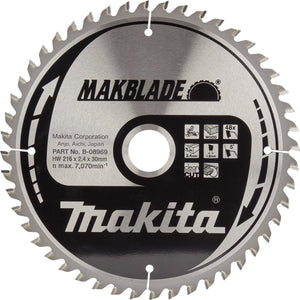 Makita afkortzaagblad voor hout | makblade | ø 216mm asgat 30mm 48t - b-08969