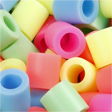 Nabbi strijkkralen jumbo - pastelkleuren kralen 10x10 mm - 1000 assorti