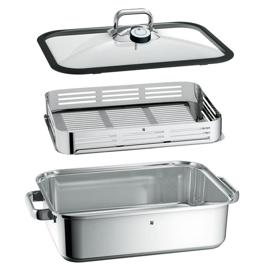 Wmf vitalis - stoom braadpan - 6,5 liter - rvs - inductie - met deksel - multifunctioneel