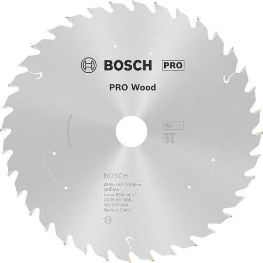 Bosch standard for wood - cirkelzaagblad - 165 mm - 20 mm - 36 tanden