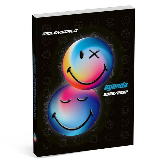 Smiley world schoolagenda internationaal - virtual imagination - met tussenbladen