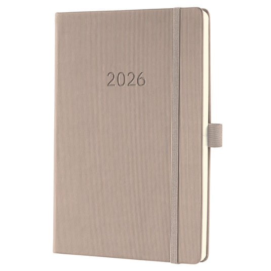 Sigel weekagenda 2026 conceptum - formaat a5 - taupe - hardcover - si-c2660