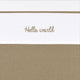 Meyco baby hello world wieglaken - taupe - 75x100cm - 0.3 tog
