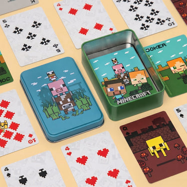 Paladone minecraft officieel gelicentieerde dieren speelkaarten in blik, standaard kaartspel set voor jongens en meisjes, gamer cadeauset en merchandise –