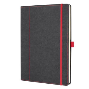 Sigel notitieboek - conceptum - a4 - 194 pagina's - 80 grams - dots - grijs rood - si-co694