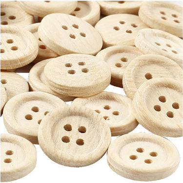 Creativ company https: www.cchobby.nl houten-knopen-d-23-mm-4-gaten-30-stuk-1-doos