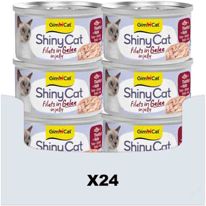Gimcat shinycat filets in jelly tonijn + kip, 24 x 70 g