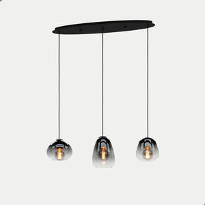 Eglo aguilares hanglamp - e27 - 84 cm - glas - zwart