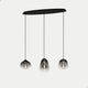 Eglo aguilares hanglamp - e27 - 84 cm - glas - zwart