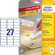 Avery etiket l4737rev-25 63.5x29.6mm afneembaar wit 675stuks
