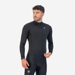 Rogelli core heren fietsshirt - lange mouw - 3 achterzakken - zwart