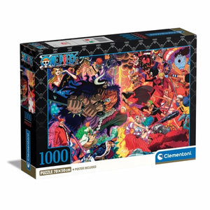 Clementoni - puzzel - 1000 stukjes - one piece - impossible - anime - high quality series