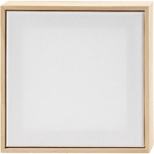 Creativ company gespannen canvas met lijst 15,8 x 15,8 cm 280 gr 10 stuks wit