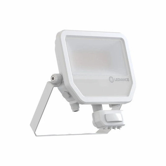 Ledvance led floodlight aluminium wit 41w 5500lm 100d - 830 warm wit | ip65 - bewegings- en lichtsensor - symmetrisch