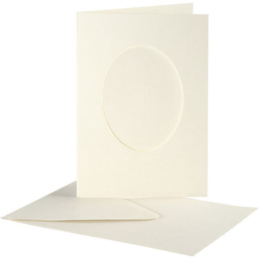 Creativ company https: www.cchobby.nl passepartout-kaarten-ovaal-afmeting-kaart-10-5x15-cm-afmeting-envelop-11-5x16-5-cm-off-white-10-set-1-doos