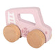 Small foot - houten duwautootje roze