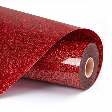 Loklik heat transfer vinyl glitter - red - 30.5 x 90 cm