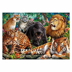 Clementoni - puzzel - 500 stukjes - wilde katachtigen - puzzel voor volwassenen - high quality collection