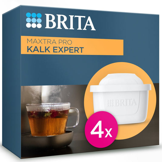 Brita waterfilterpatroon maxtra pro kalk expert - 4 stuk - originele waterfilter voor alle kannen voor bescherming van apparaten bij hard water - filtert o.a. kalk, onzuiverheden, chloor en metalen