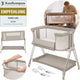 Lionelo luna – 2-in-1 babybedje co-sleeper – geboorte tot 9 kg – 7 hoogtestanden – kantelbaar matras – mesh zijkanten – wielen met blokkade – wasbare hoes – inclusief opbergmand