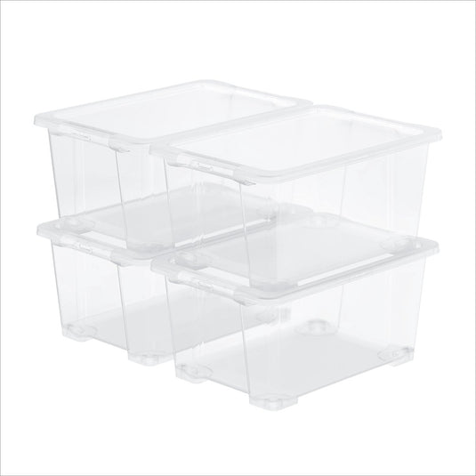 Rotho core basic opbergbox - set van 4 - stapelbaar - 44 ltr