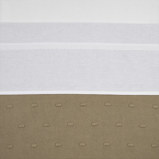 Meyco baby lace ledikant laken - white - 100x150cm - 0.3 tog