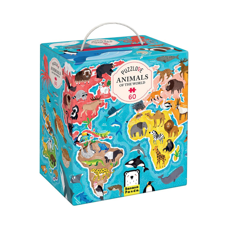 Afbeelding laden in galerijviewer, Banana panda puzzelliefde dieren over de wereld (60 pcs).
