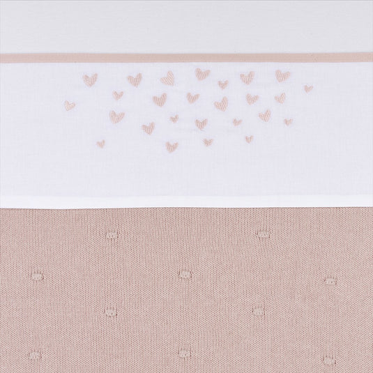 Meyco baby hearts ledikant laken - soft pink - 100x150cm - 0.3 tog