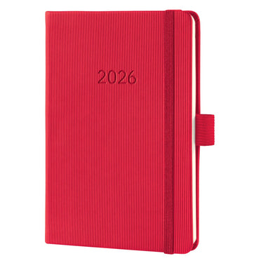 Sigel weekagenda 2026 conceptum - formaat a6 - rood - hardcover - si-c2665