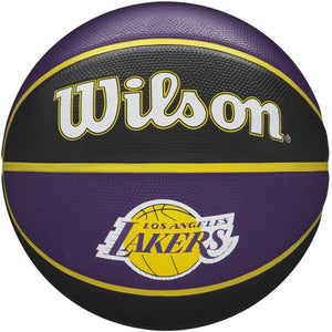Wilson nba la lakers (size 7) basketbal - paars geel | maat: 7