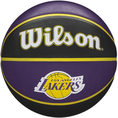 Wilson nba la lakers (size 7) basketbal - paars geel | maat: 7