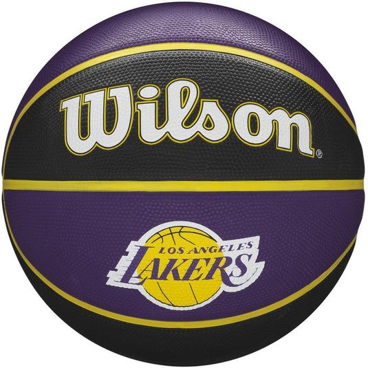 Wilson nba la lakers (size 7) basketbal - paars geel | maat: 7