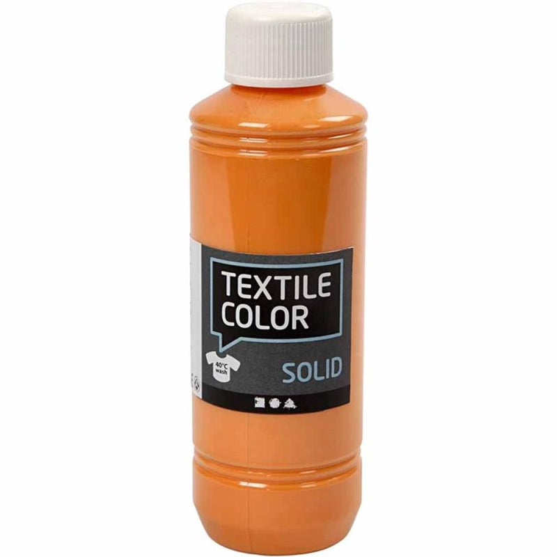 Laden Sie das Bild in Galerie -Viewer, Creotime textile color dekkende textielverf - oranje, 250ml
