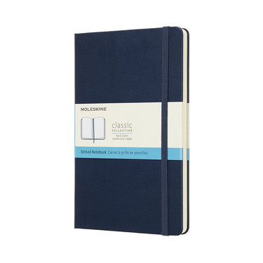 Moleskine classic notitieboek - large - hardcover - gestippeld - saffier blauw