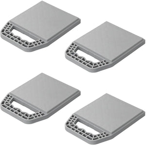 Proplus onderlegplaten - stapelbaar - met handvat - onderlegplaat caravan - set van 4 stuks - grijs