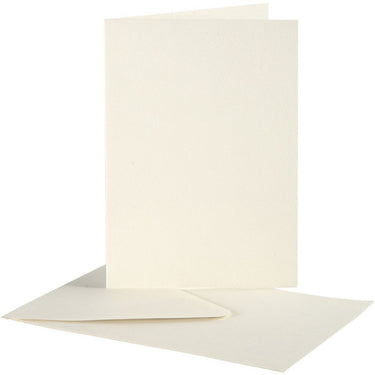 Creativ company kaarten enveloppen 15x10,5 cm off-white 10 stuks