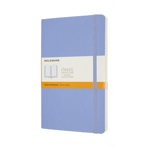 Moleskine classic notitieboek - large - softcover - gelinieerd - hortensia blauw